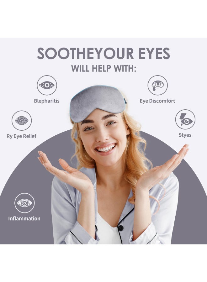 أوشيما كمادات عين دافئة تعمل بالفراغ، كمادات عين ساخنة لإعتام العين، كمادات دافئة قابلة لإعادة الشحن، التحكم في درجة الحرارة لعلاج جفاف العين وتحسين النوم، علاج حراري مريح - Image 3